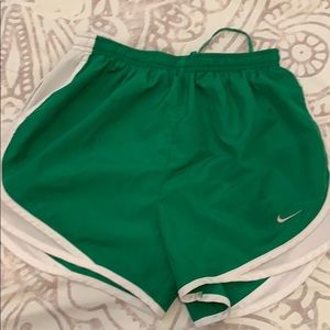 Green nike shorts